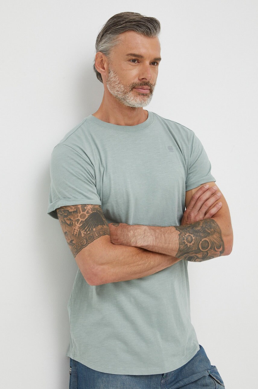 G-star raw tricou barbati, culoarea verde, melanj