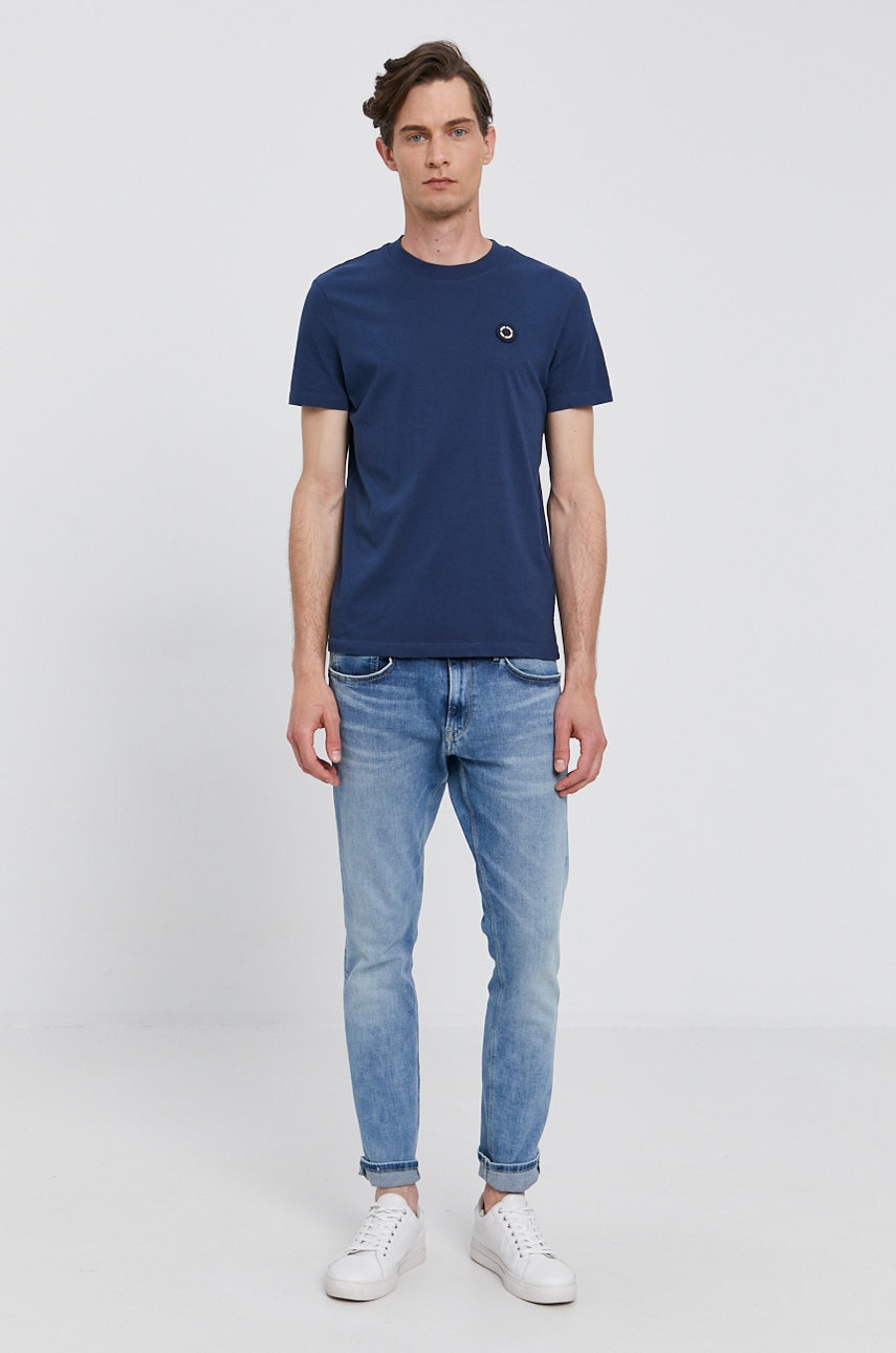 

Футболка Pepe Jeans WALLACE чоловіча колір синій гладкий