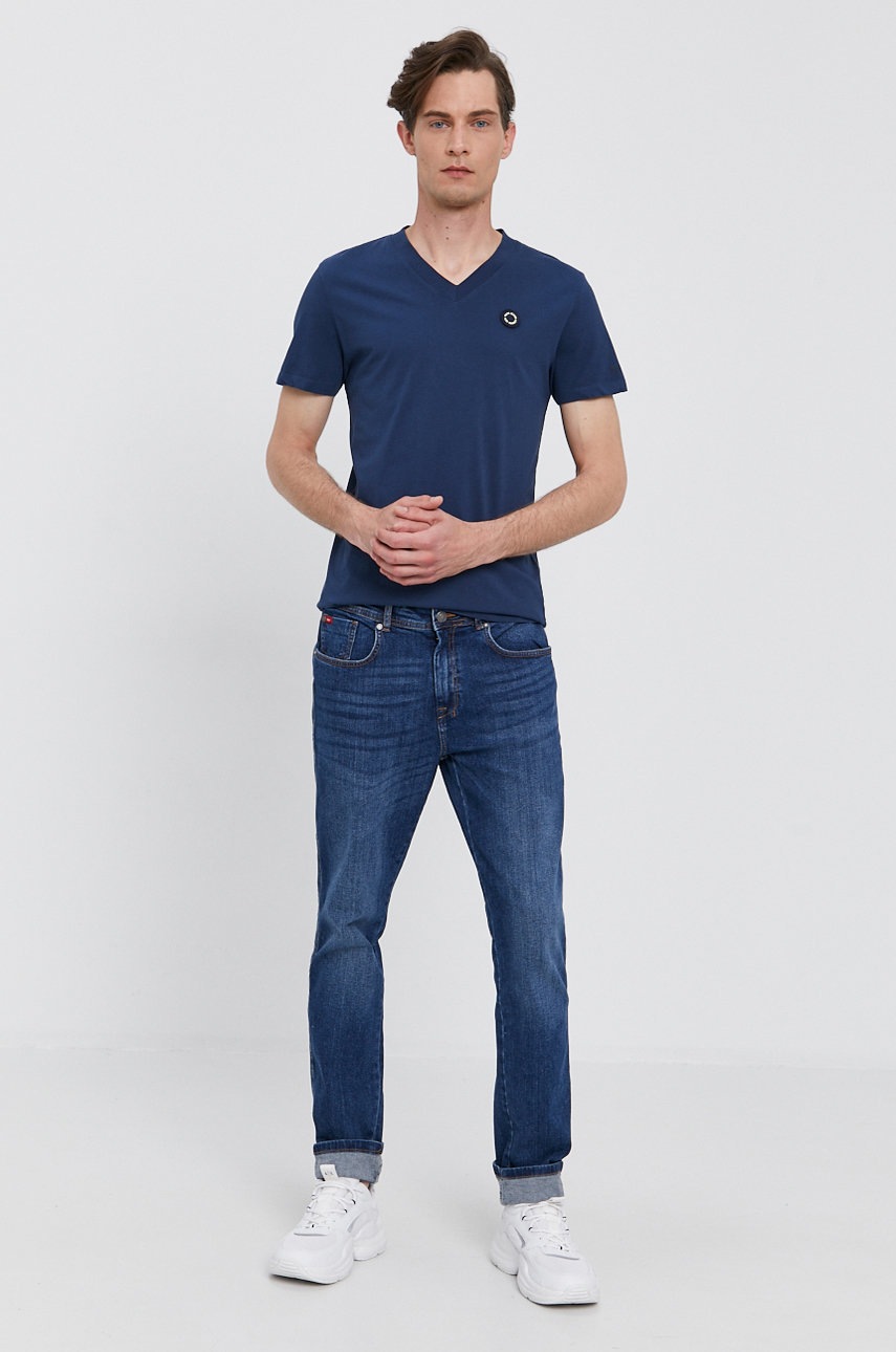 

Футболка Pepe Jeans WILFRID мужская цвет синий гладкий