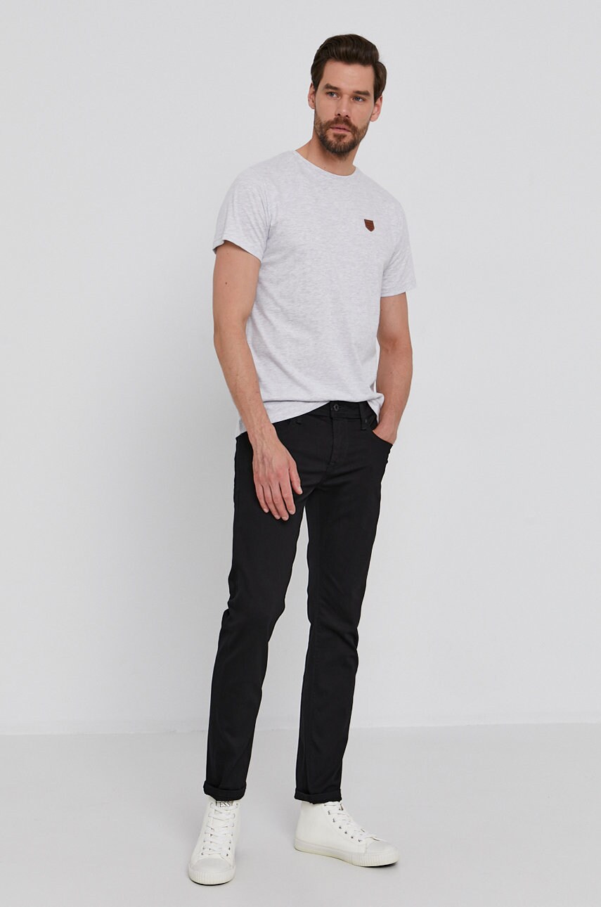 

Футболка Pepe Jeans Gavin мужская цвет серый гладкий