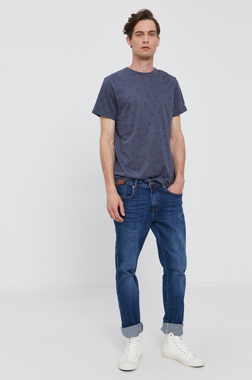 

Футболка Pepe Jeans LYNCH мужская цвет синий с узором
