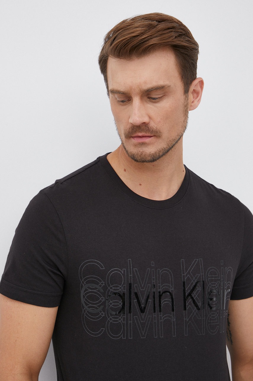 

Calvin Klein - Памучна тениска, Черен