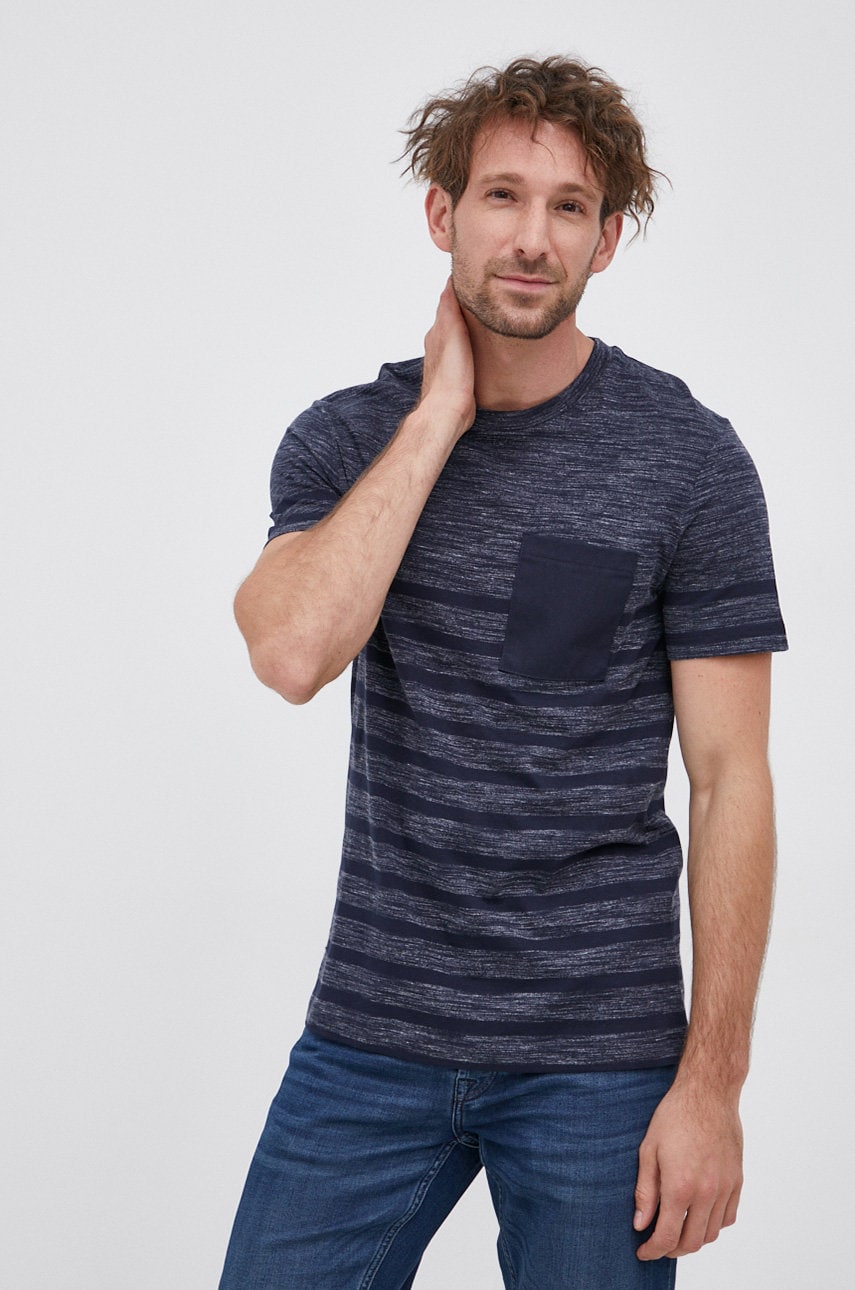 S. oliver tricou bărbați. culoarea bleumarin