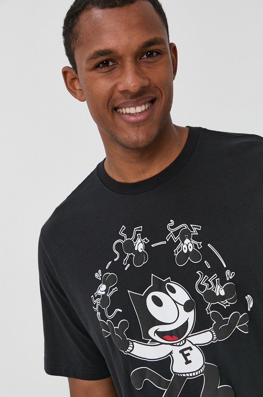 Levi's tricou din bumbac x felix the cat culoarea negru, cu imprimeu