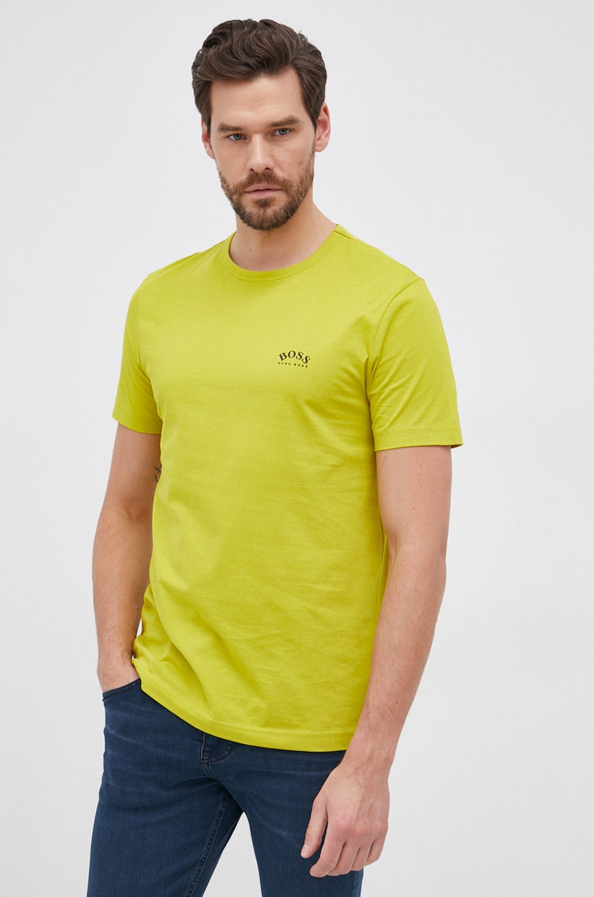 

Boss - Памучна тениска Boss Athleisure, Зелен