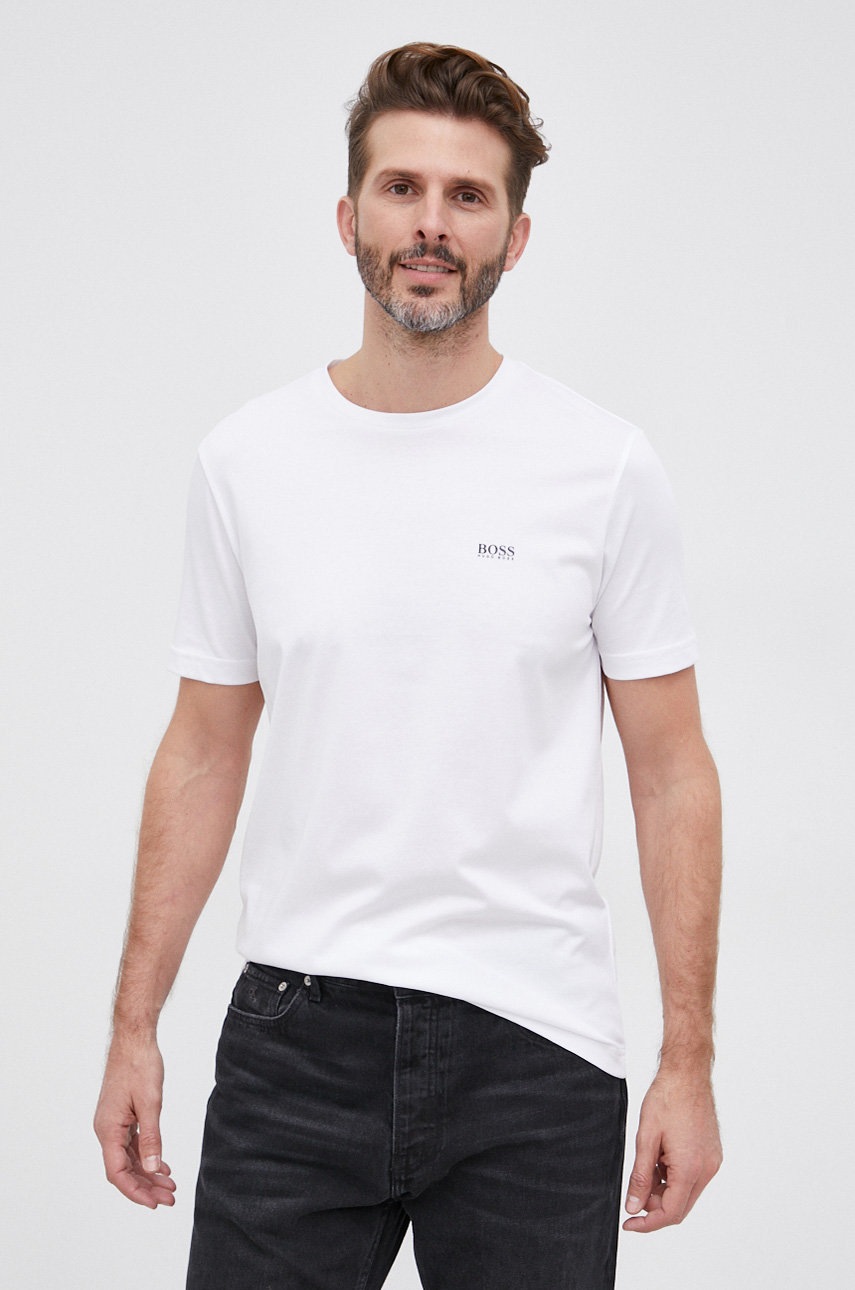 

Тениска Boss ATHLEISURE (2 броя) мъжка в бяло с изчистен дизайн, Бял