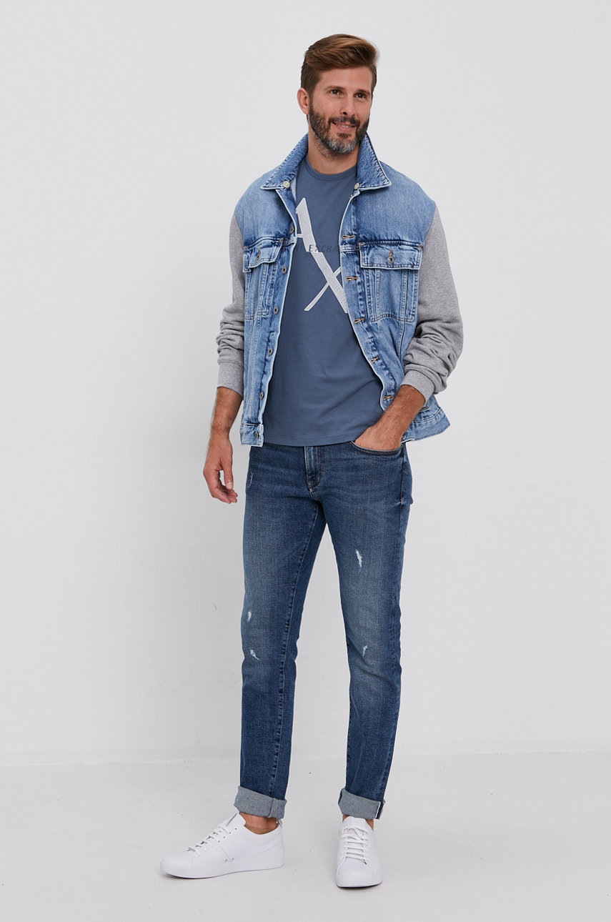 

Хлопковая футболка Armani Exchange с принтом