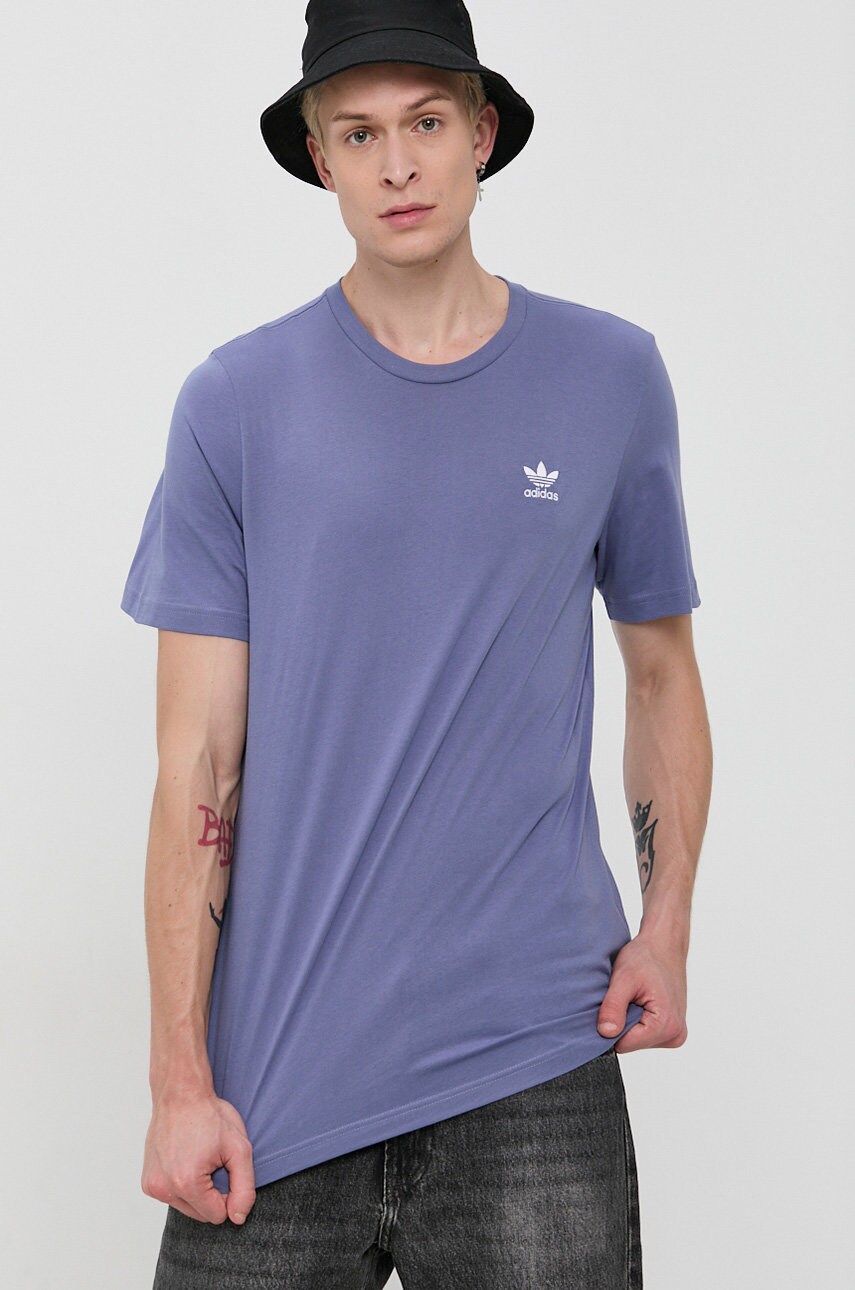 Adidas originals tricou din bumbac culoarea violet, material neted
