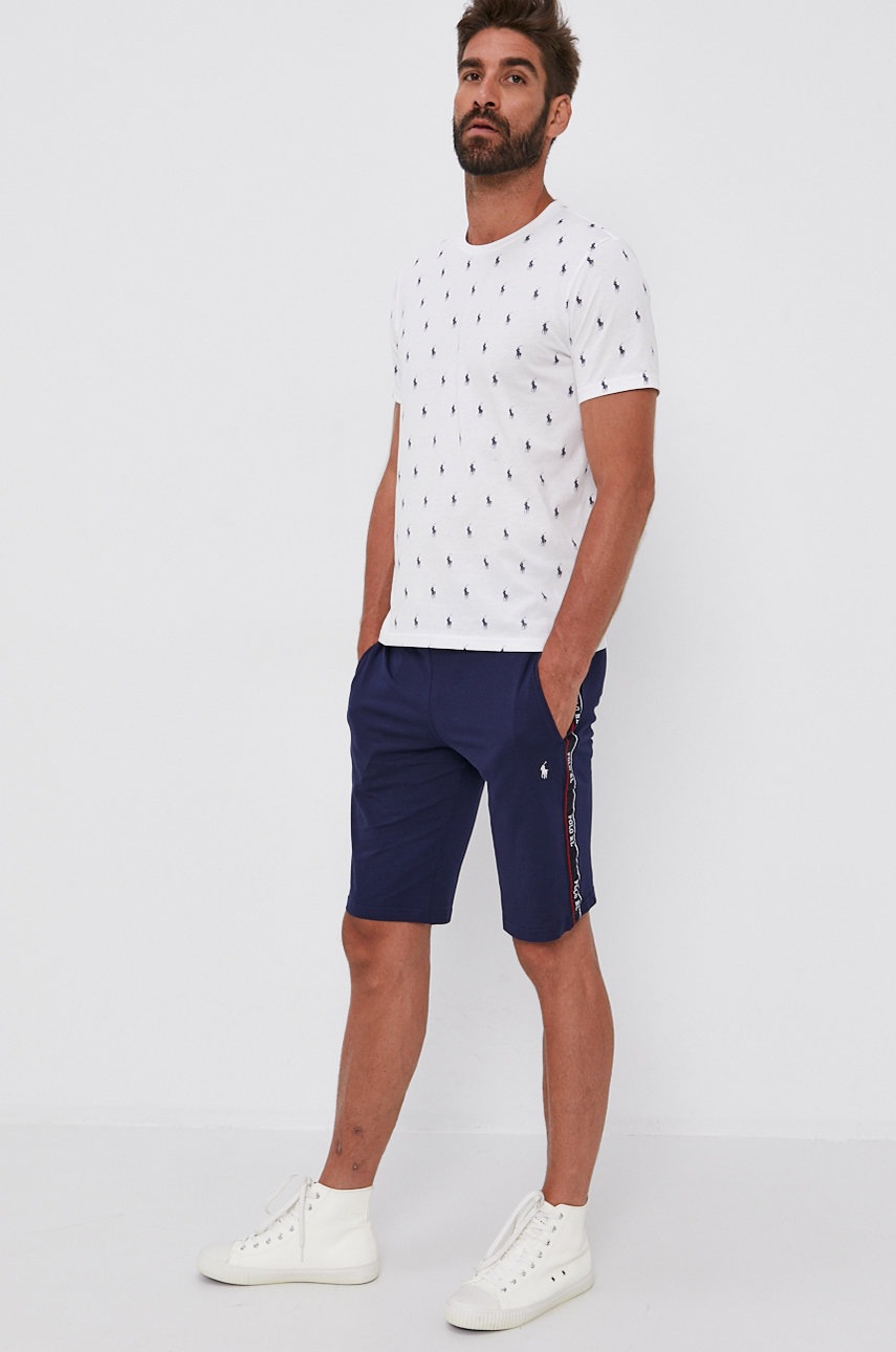

Хлопковая футболка Polo Ralph Lauren цвет белый с узором