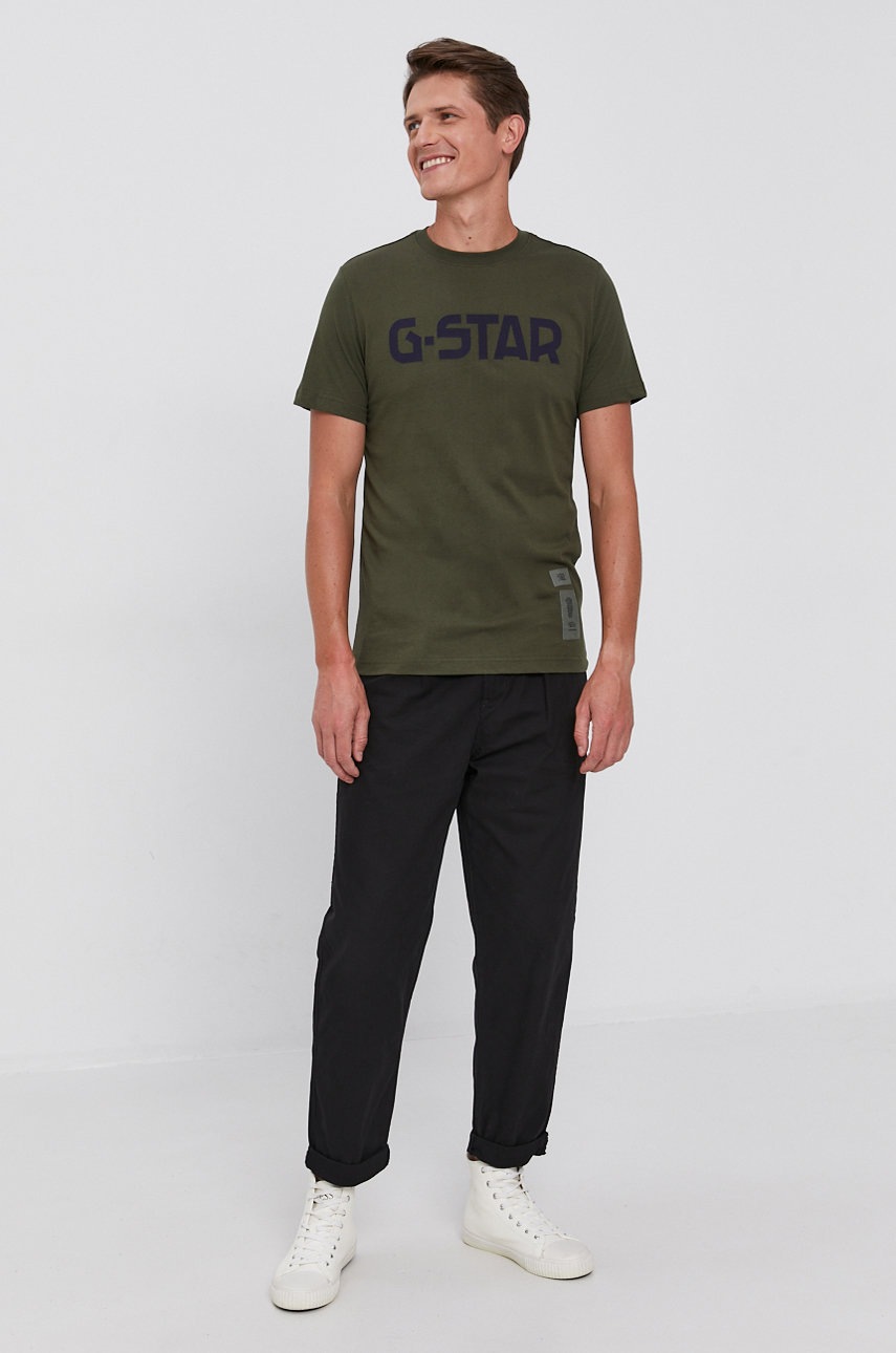 

Хлопковая футболка G-Star Raw с аппликацией