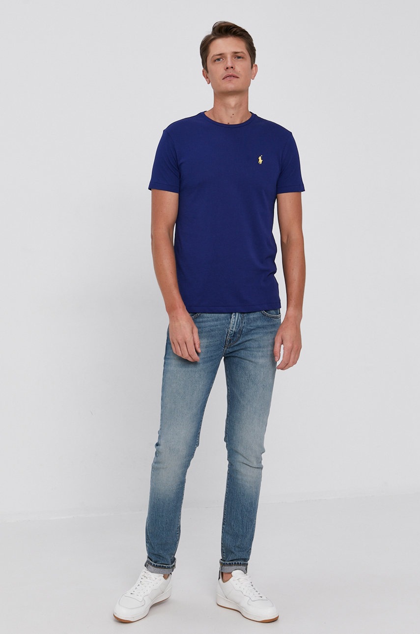 

Хлопковая футболка Polo Ralph Lauren гладкий