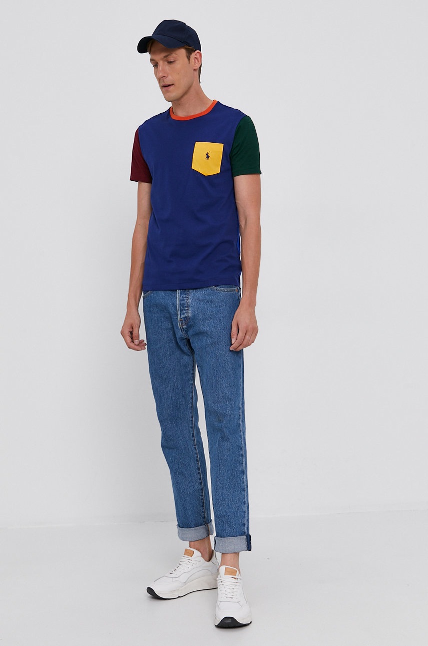

Хлопковая футболка Polo Ralph Lauren гладкий
