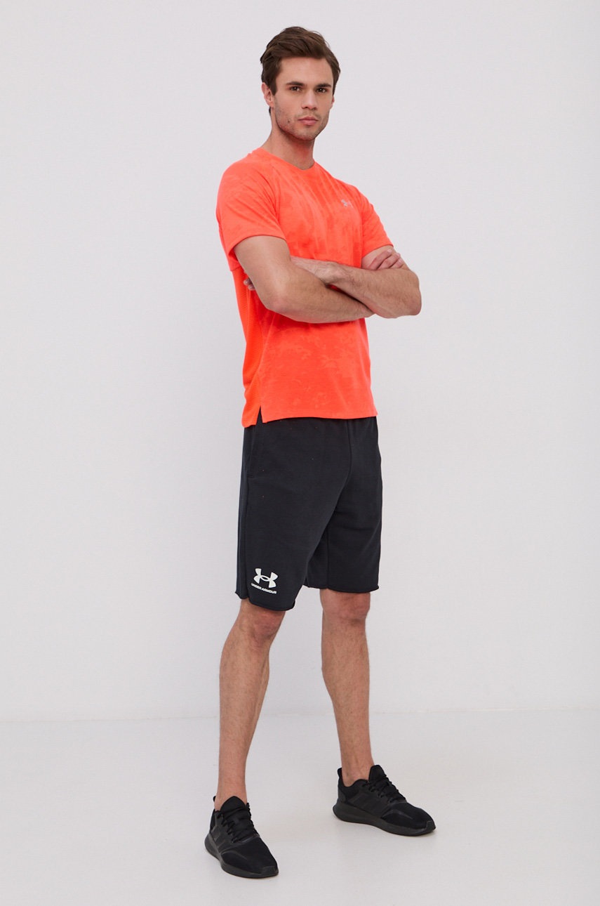 

Футболка Under Armour 1365676 чоловіча колір помаранчевий з принтом
