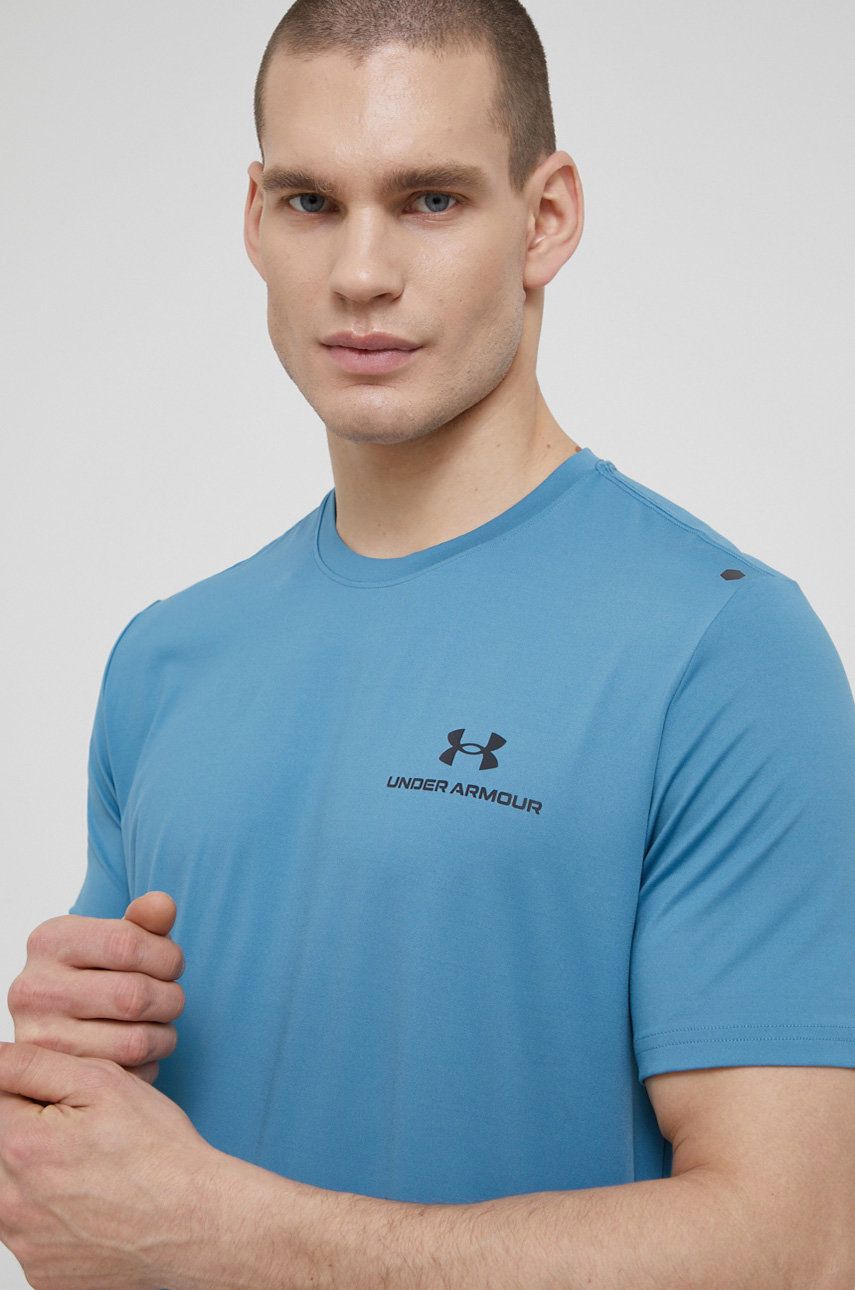 Tréninkové tričko Under Armour Rush Energy , 1366138-001 - modrá -  91 % Polyester