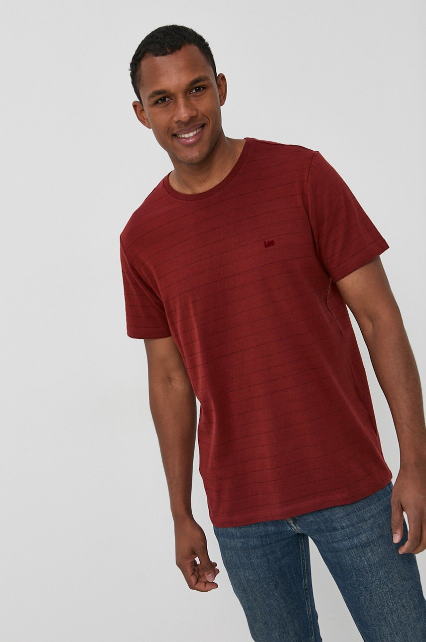 Lee tricou din bumbac culoarea rosu, cu imprimeu