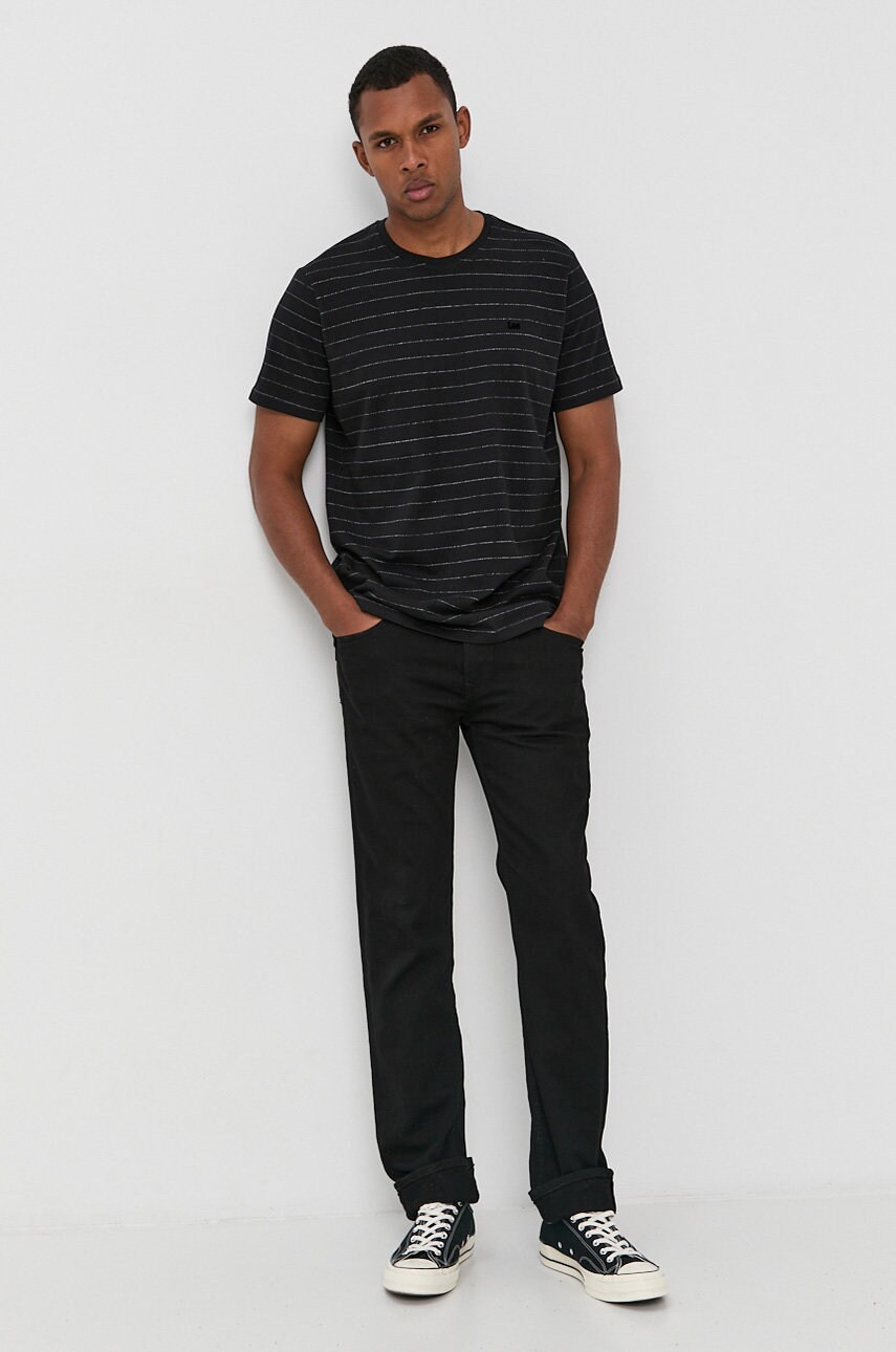 Lee tricou din bumbac culoarea negru, cu imprimeu