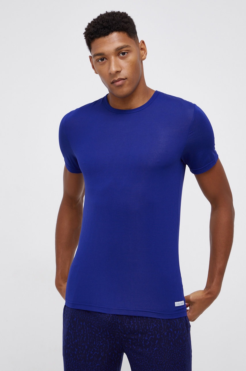

Тениска Calvin Klein Underwear мъжка с изчистен дизайн, Син
