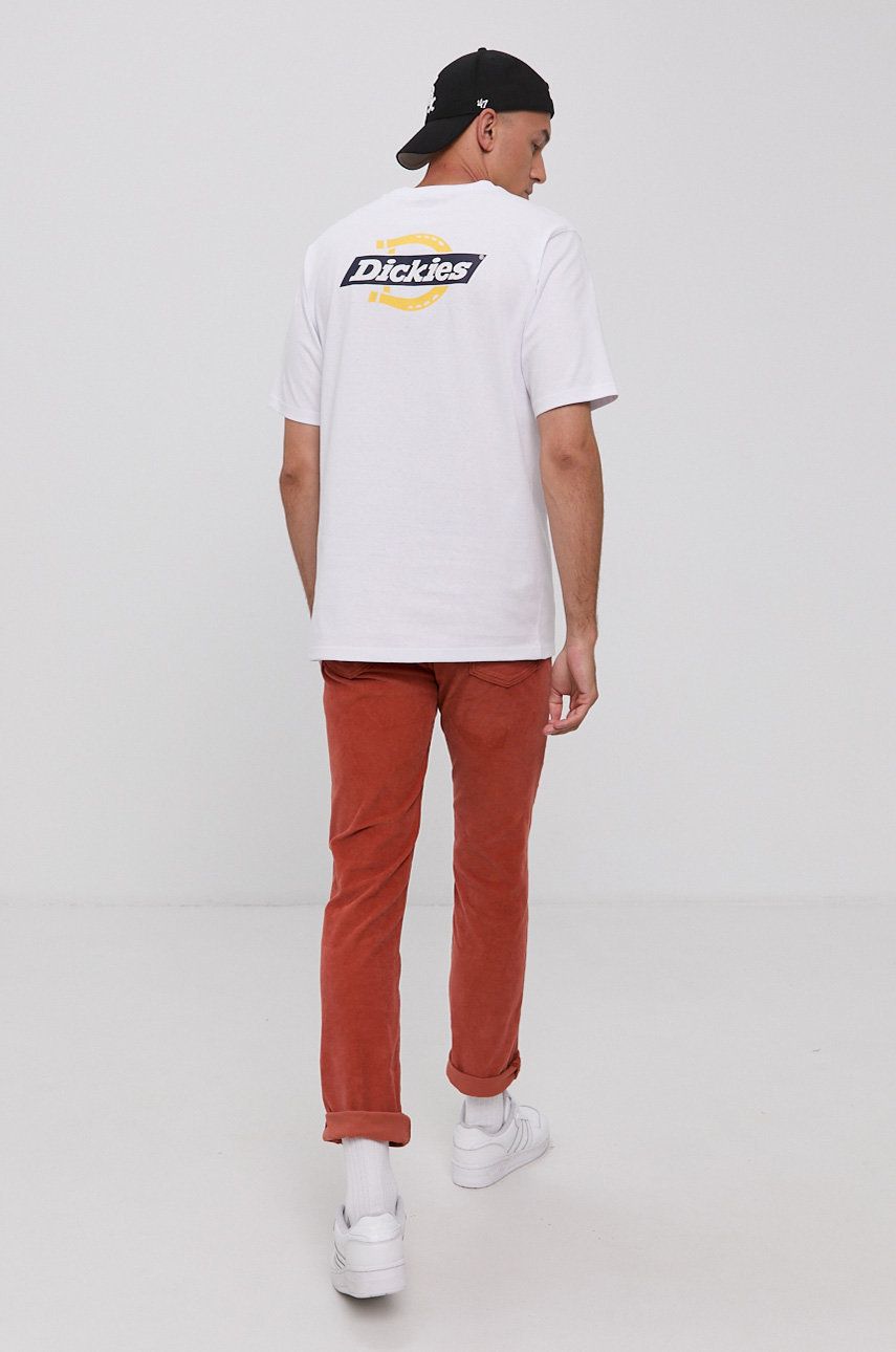 Dickies Tricou bărbați, culoarea alb, cu imprimeu