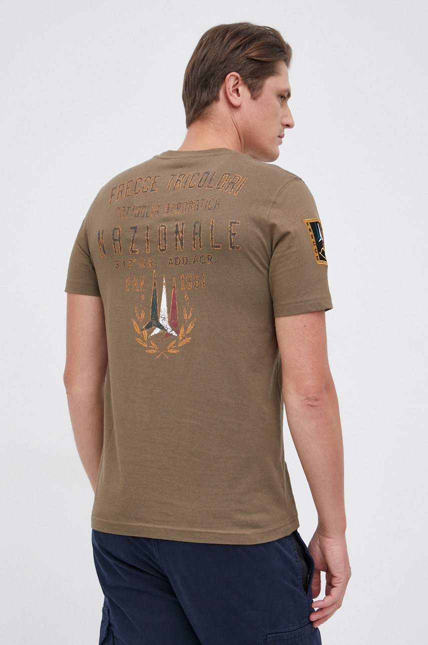 

Хлопковая футболка Aeronautica Militare гладкий