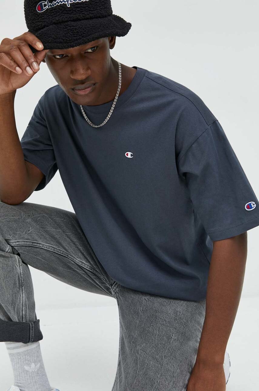 Champion tricou culoarea gri, neted