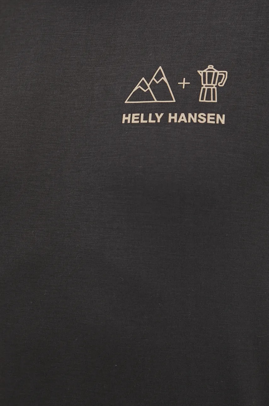 Футболка Helly Hansen чоловічий колір чорний з принтом 