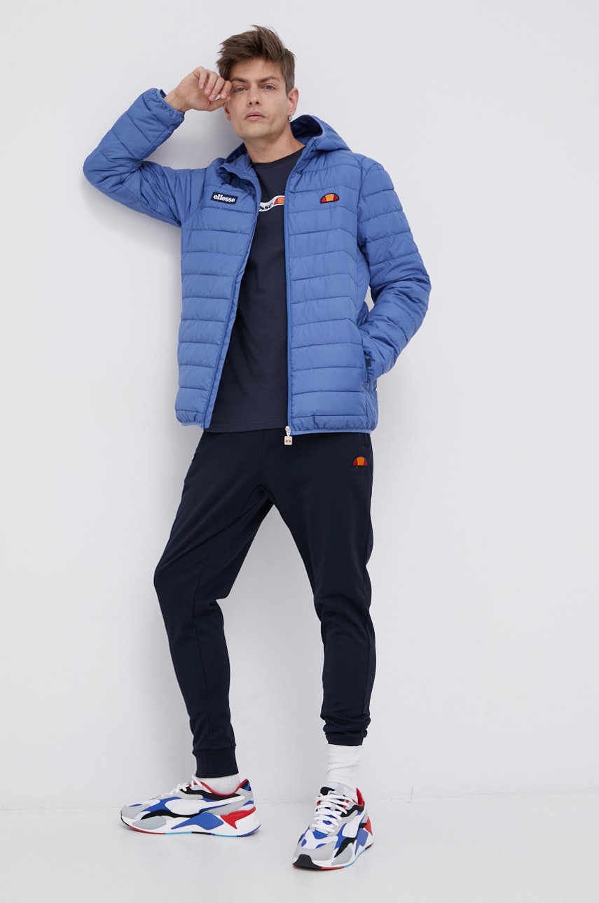 

Бавовняна футболка Ellesse колір синій з принтом
