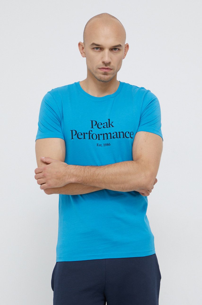 Peak Performance tricou Original barbati, culoarea verde, cu imprimeu answear.ro imagine noua