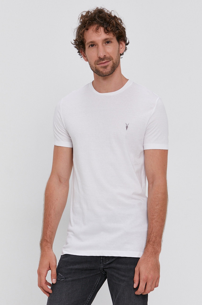 

Хлопковая футболка AllSaints (3-pack) гладкий