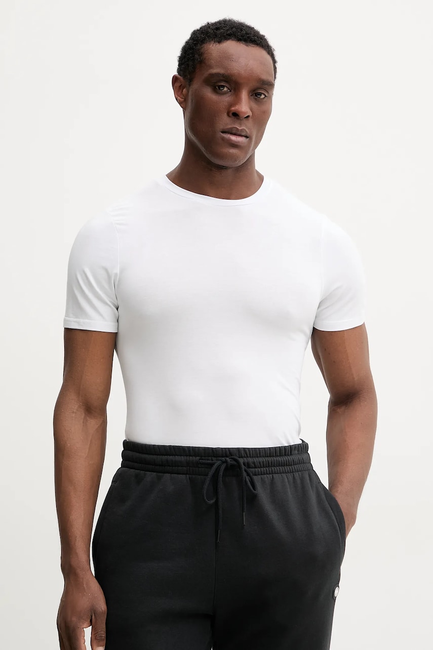 Resteröds tricou barbati, culoarea alb, neted