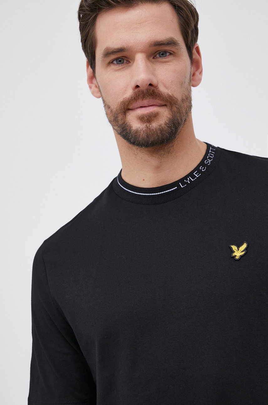 

Lyle & Scott - Памучна тениска, Черен