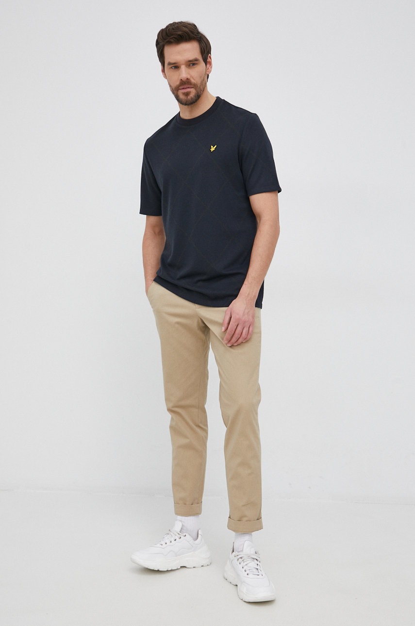 

Футболка Lyle & Scott мужская цвет синий