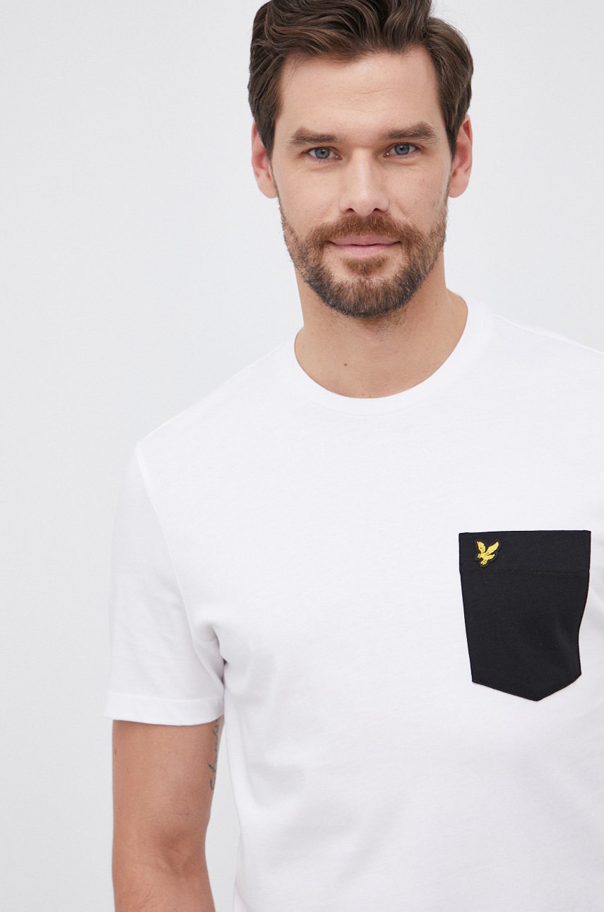 

Lyle & Scott - Памучна тениска, Бял