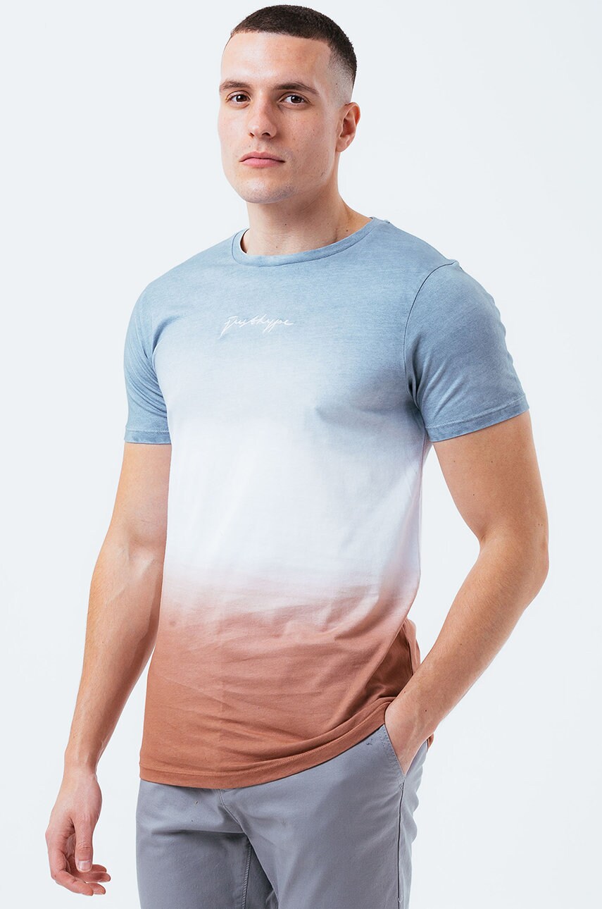 Hype tricou din bumbac culoarea gri, modelator