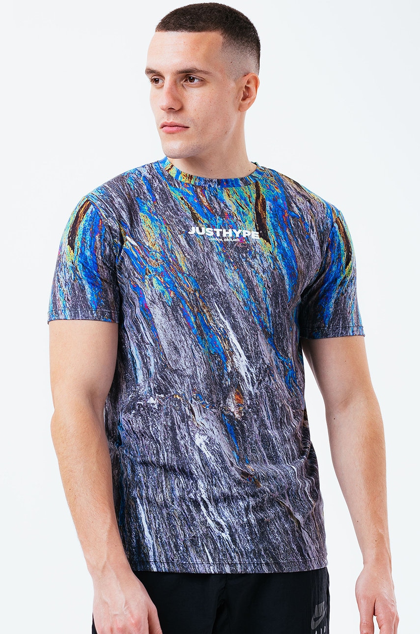 Hype tricou bărbați, culoarea gri, modelator