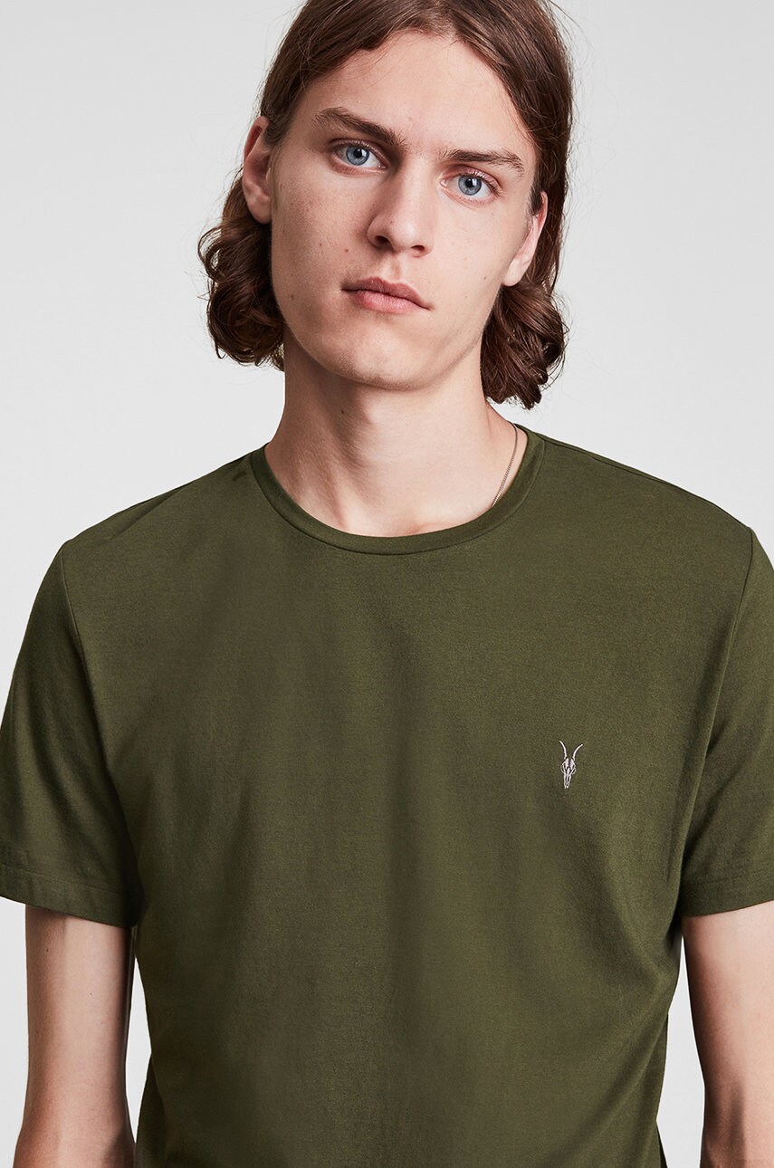 

Хлопковая футболка AllSaints гладкий