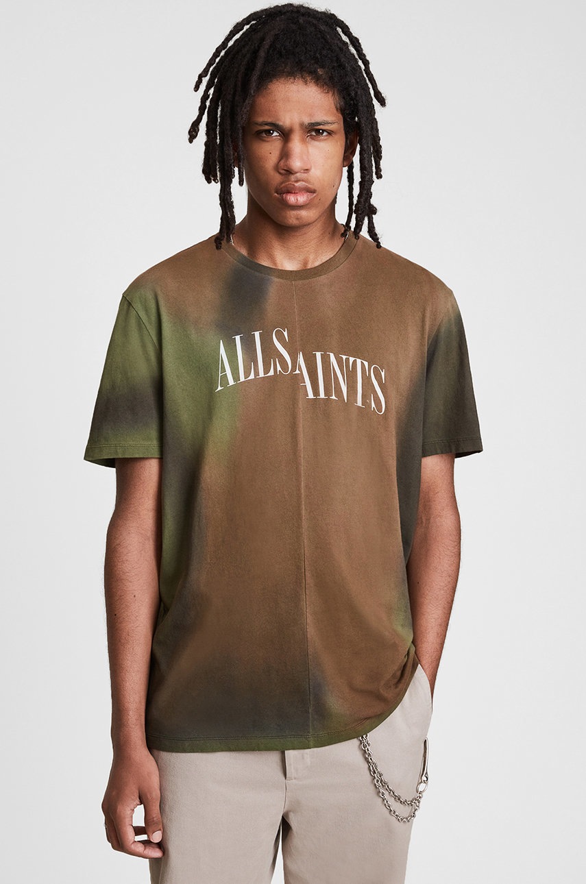 

Хлопковая футболка AllSaints с принтом