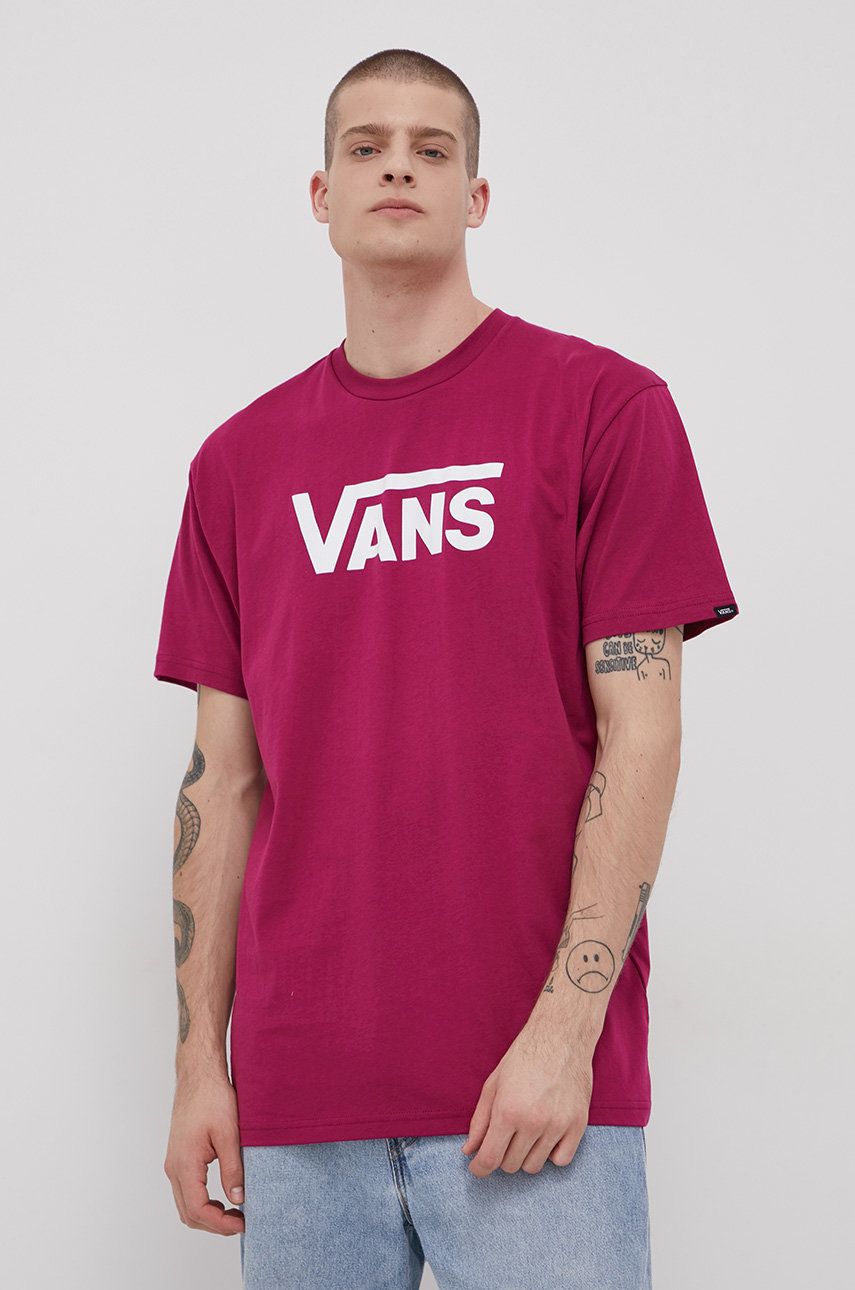 Vans Tricou din bumbac culoarea roz, cu imprimeu 2022 ❤️ Pret Super answear imagine noua 2022