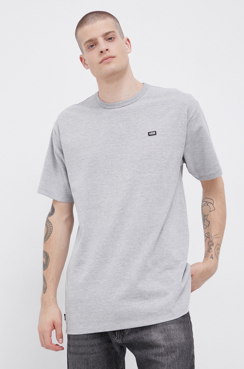 

Тениска Vans мъжка в сиво с изчистен дизайн, Сив