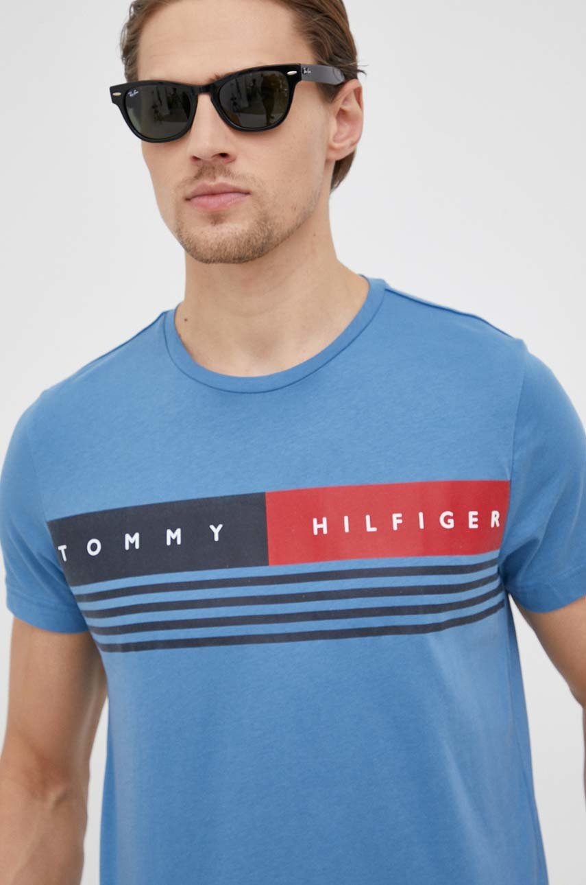 

Tommy Hilfiger - Памучна тениска, Син
