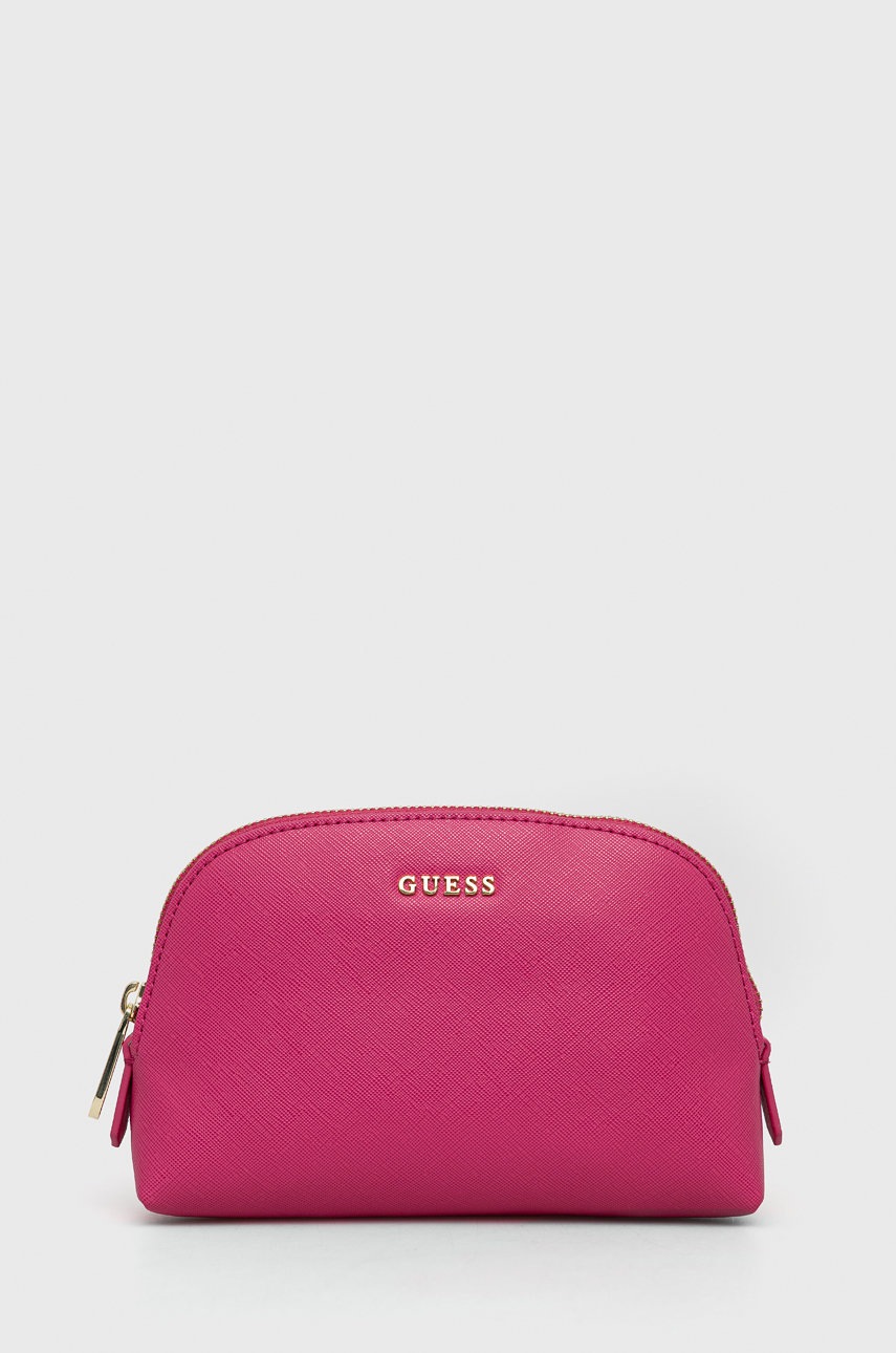 

Козметична чанта Guess в розово, Розов