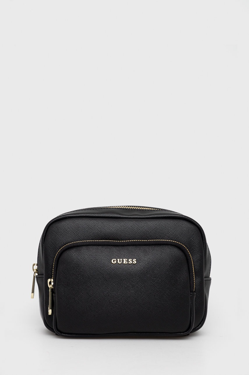 

Козметична чанта Guess в черно, Черен