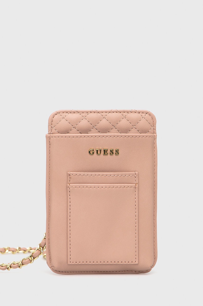

Чохол для телефону Guess колір рожевий