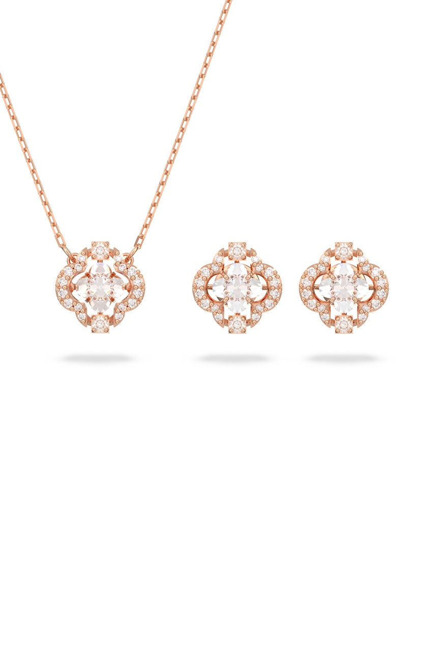 

Колие и обици Swarovski, Розов