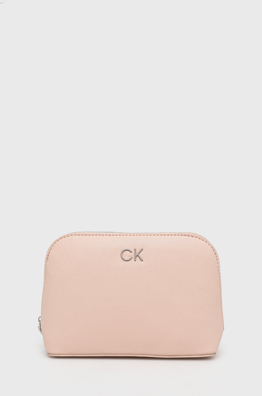 

Козметична чанта Calvin Klein в розово, Розов
