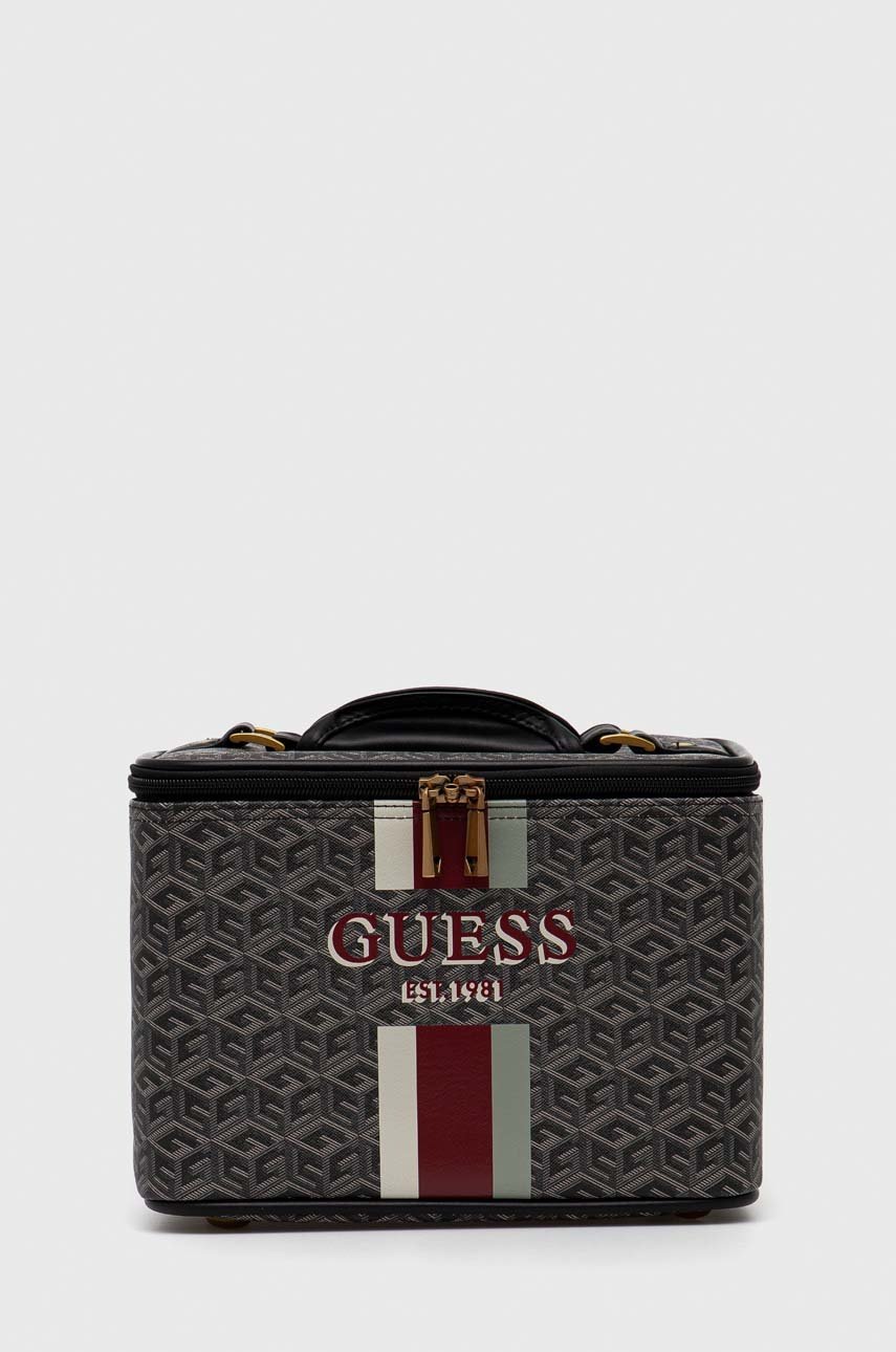 

Козметична чанта Guess в сиво, Сив