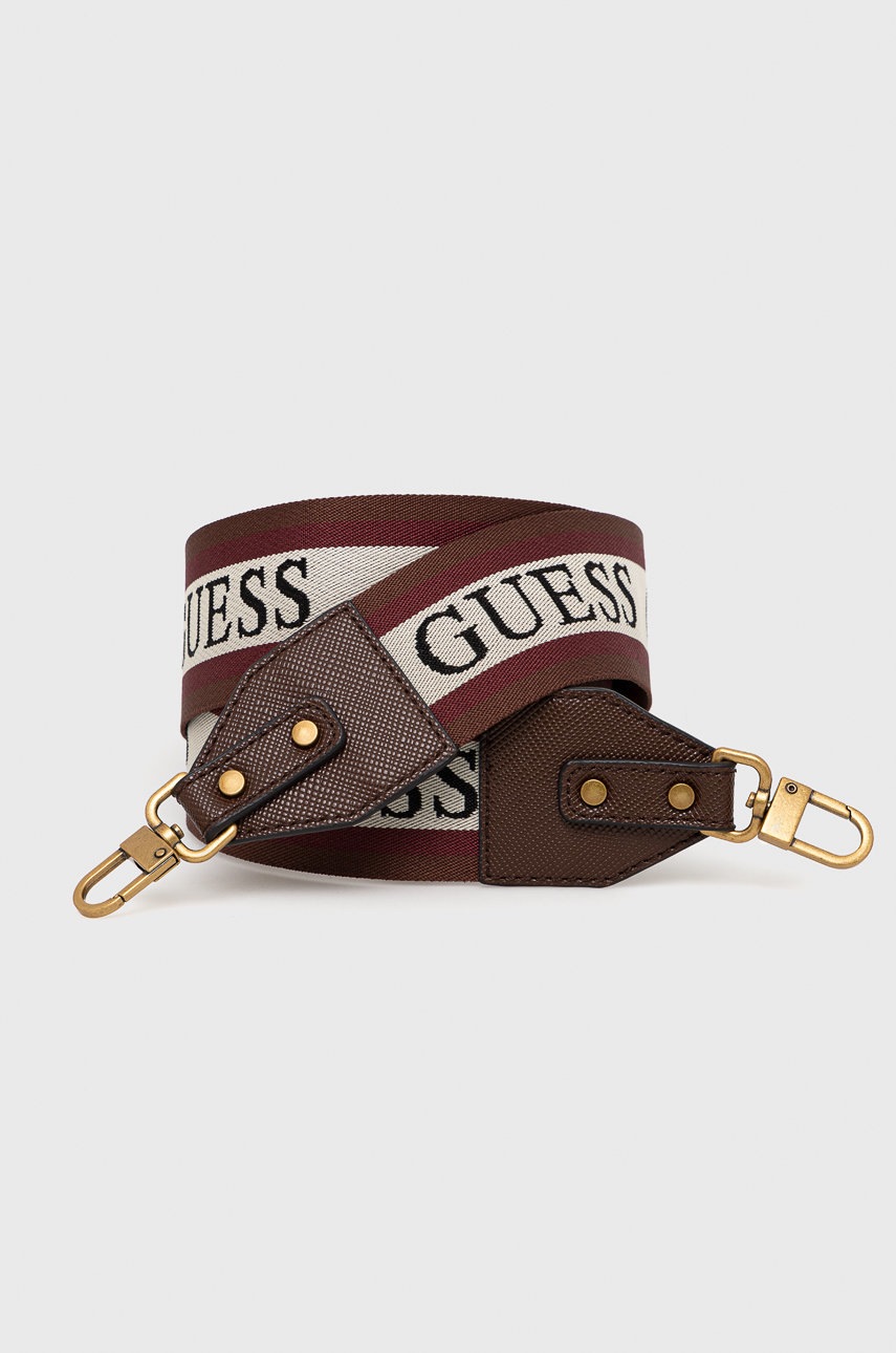 

Каишка за чанта Guess в кафяво, Кафяв