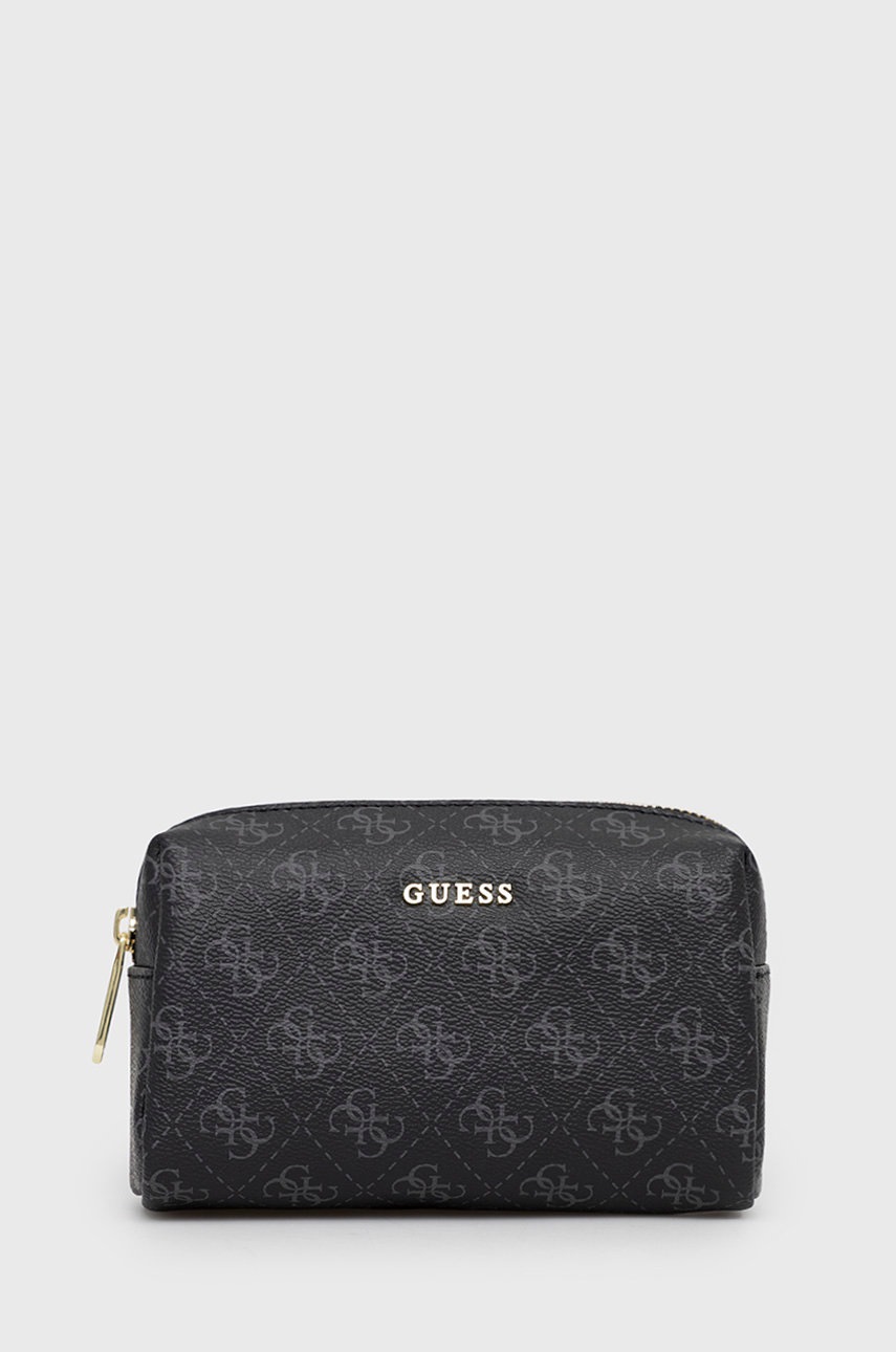 

Козметична чанта Guess в черно, Черен