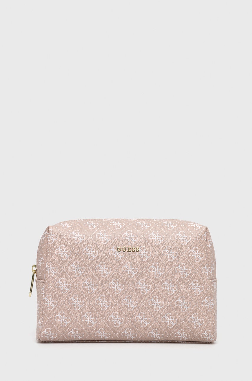 

Козметична чанта Guess в розово, Розов