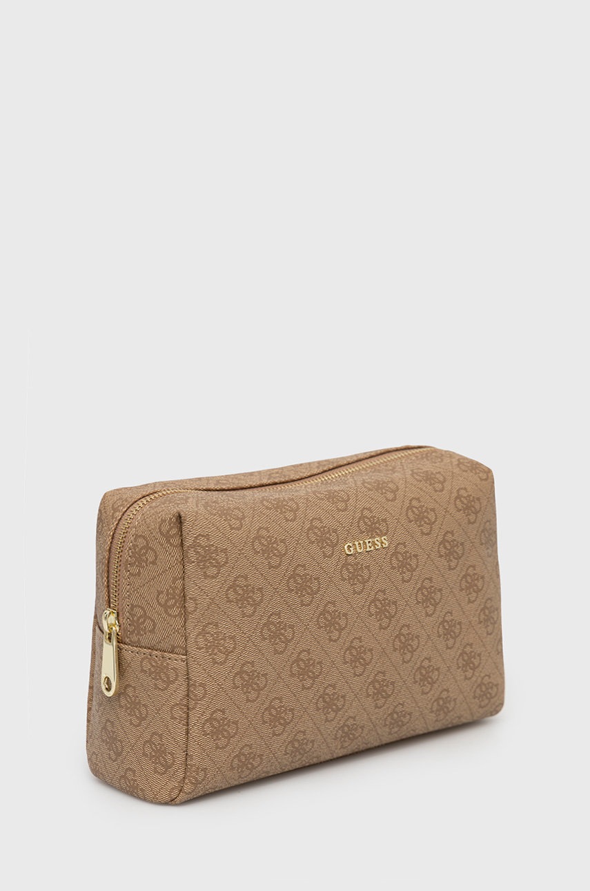 

Козметична чанта Guess в кафяво, Кафяв