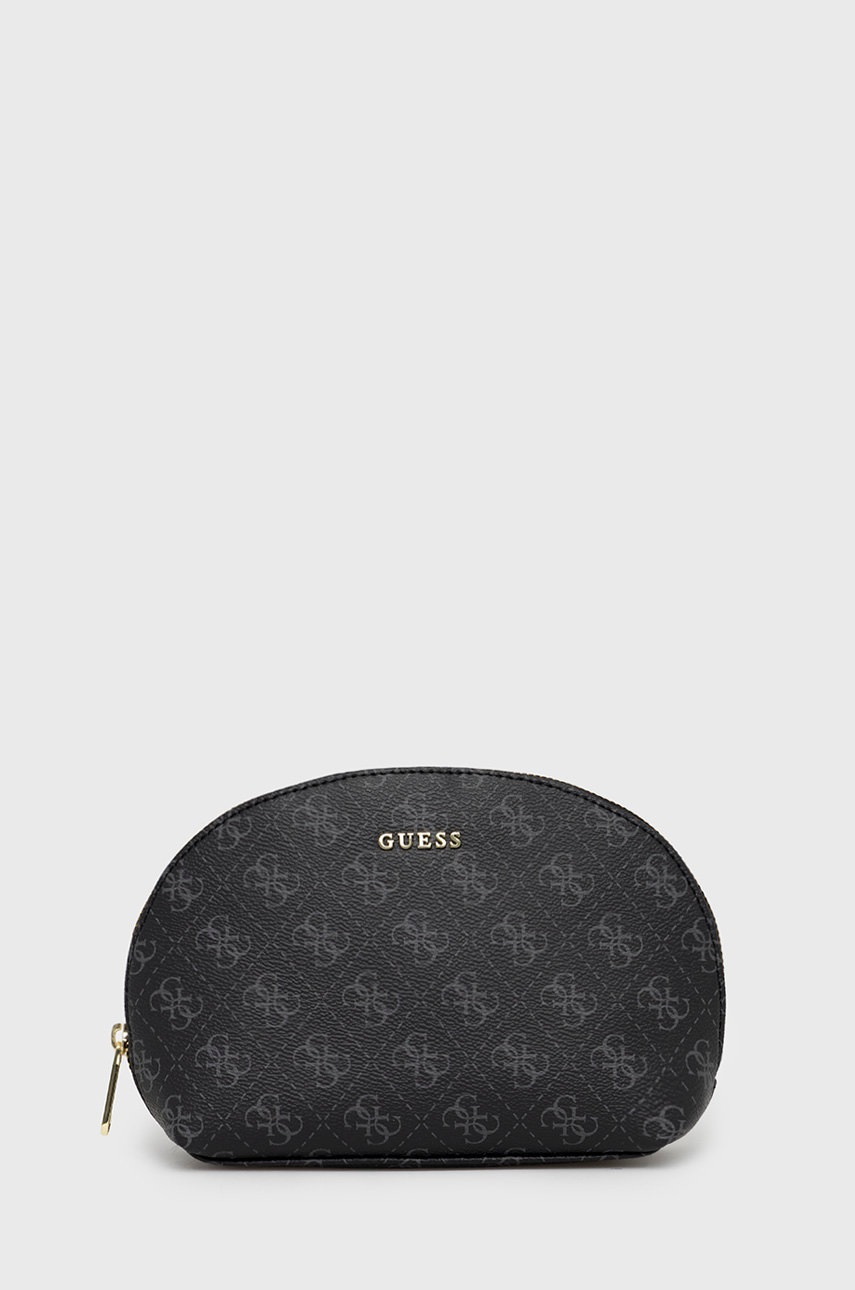 

Козметична чанта Guess в черно, Черен